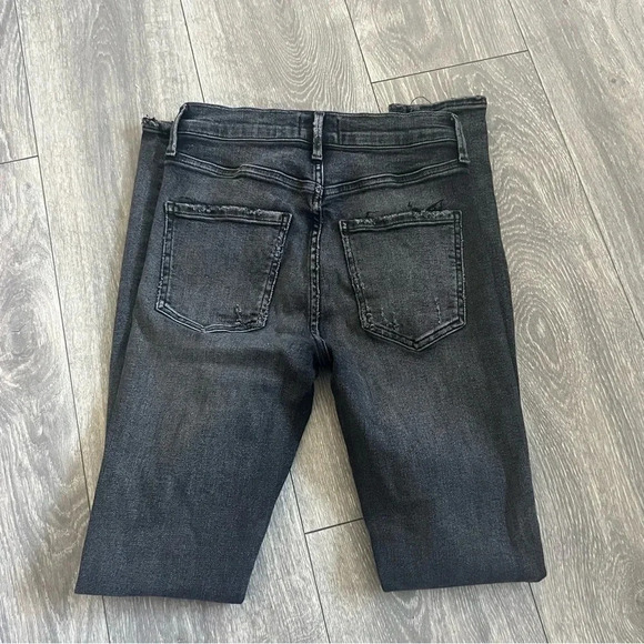 AGOLDE Dark Gray Distressed High Waist 5 Pocket Skinny Jeans Womens sz 24 - Picture 6 of 6